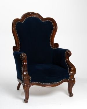 Alquiler silla poltrona clásica azul oscuro