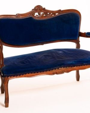 Alquiler sofa isabelino azul