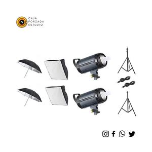 Estudio 2 + Flash 300ws x2 combo basico alquiler