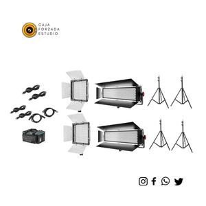 kit luces led básico 2 Lamparas 1200 led panel – 19000 lux + 2 luces led de 600 LED PANEL – 4680 LUX