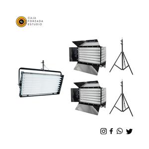 kit video tipo kino , 1 Kinoflo 120×8 flathead CFL + 2 Luces TIPO KINO DIVA 60CM X6 CFL