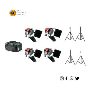 kit x 4 luz open face 800w tungsteno