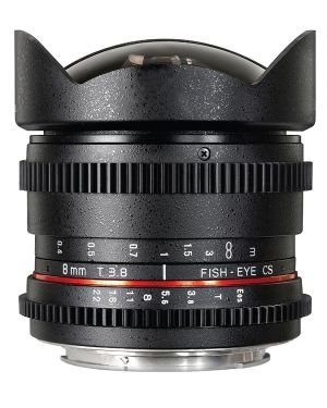 lente 8mm 3.5 ojo de pez Cine DS Alquiler para nikon, canon, sony