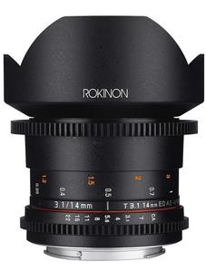 lente 14mm t3.1 cine DS para canon, nikon, sony, rokinon gran angular