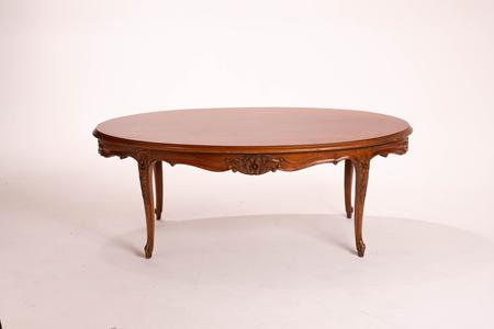 mesa de centro clásica tipo isabelina de madera
