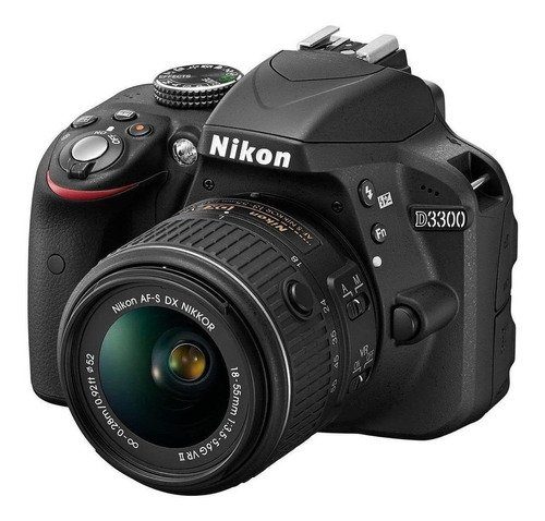 Nikon D3300 24mp FHD APS-C Alquiler com lente 18 55