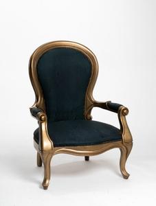 silla isabelina verde-dorada