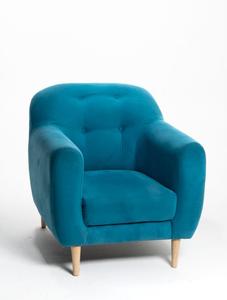 silla poltrona azul claro