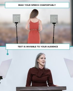 Teleprompter presidencial atril eventos kit x 2 Alquiler
