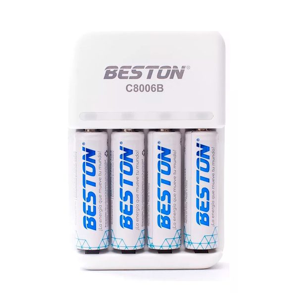 Alquiler Cargador y Baterías AA Recargables Beston