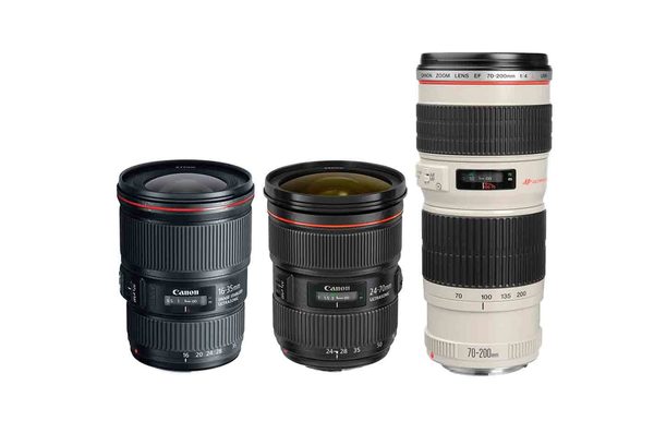 A Óptica Canon 3 lentes f/2.8 alquiler