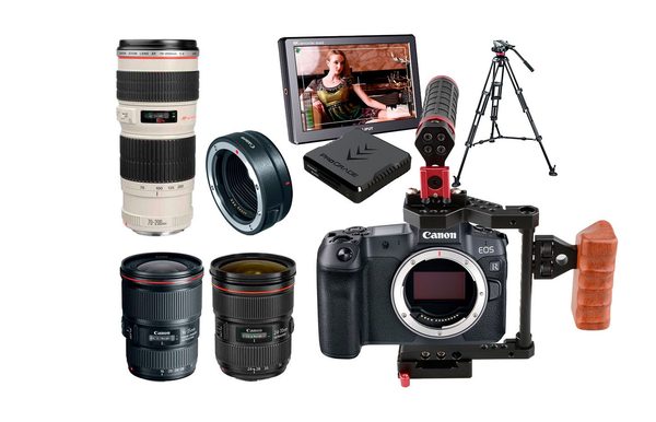 Combo C03 – Canon R5 + Kit 3 lentes Canon F/2.8 alquiler