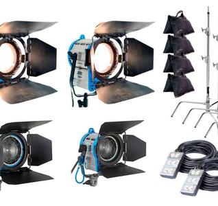 Combo L16 – 4 fresnel + extensiones + tripodes alquiler