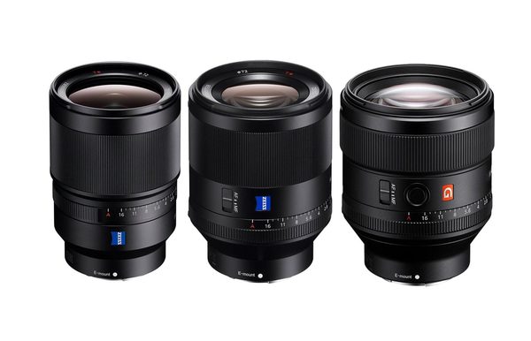 Set 3 lentes Sony E-mount autofoco f1,4 alquiler