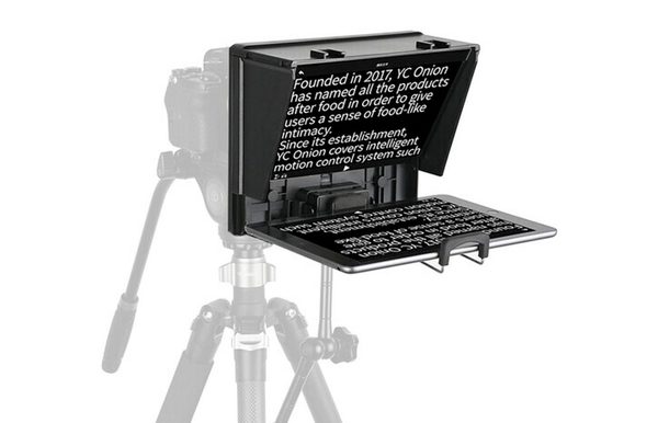 Teleprompter YC Onion para tablet o celular alquiler