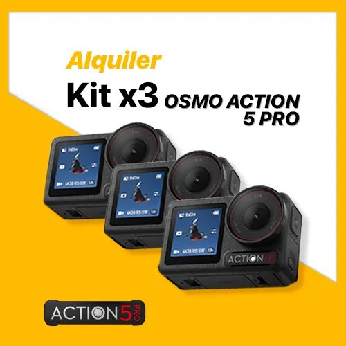 Alquiler DJI Osmo Action 5 Pro (Kit x3 Cámaras)
