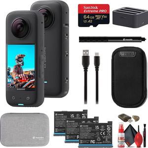 CAMARA 360 FOTOGRAFIA Y VIDEO 5.7K INSTA 360 X3 + ACCESORIOS