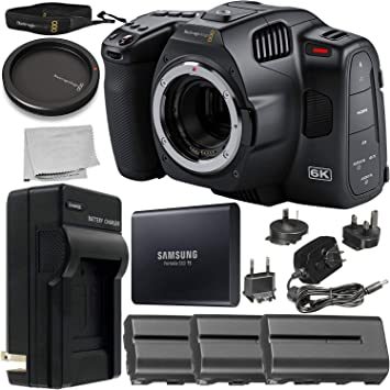 CAMARA DE CINE BLACK MAGIC POCKET CINEMA CAMARA 6K RAW + ACCESORIOS