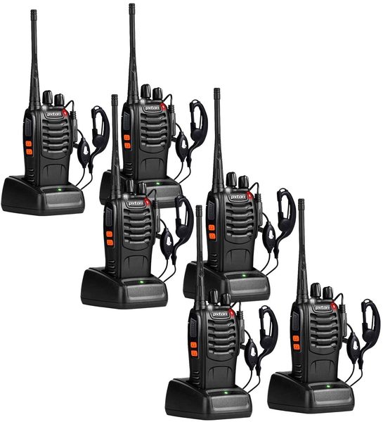 JUEGO DE 6 RADIOS DE COMUNIACION WALKIE TALKIE MANOS LIBRES
