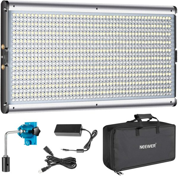 PANEL DE LUZ 2000 LED BICOLOR CON DIMMER Y MONTAJE PARA  BATERIA V MOUNT